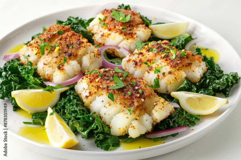 Emerald-Green Kale and Escarole with Savory Cod Emerald-Green Kale and Escarole with Savory Cod