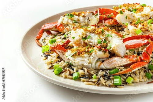 Gourmet Dungeness Crab with Velvety Butter Sauce and Wild Rice