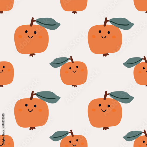 Smile fruits vector ilustration seamless patern.Great for textile,fabric,wrapping paper,and any print.