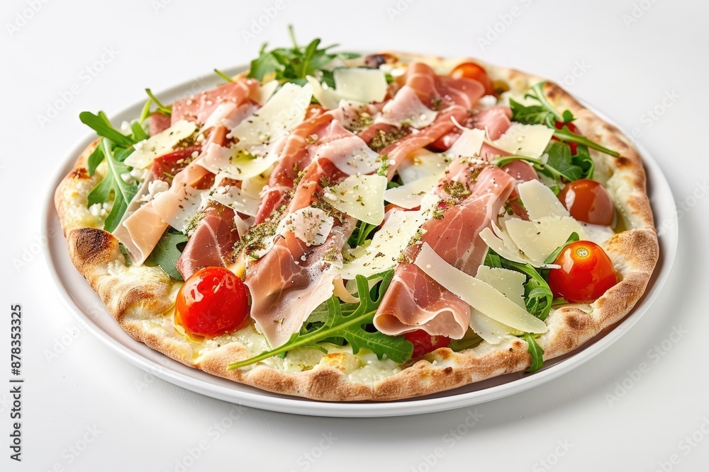 Savory Di Parma Flatbread: Prosciutto, Mozzarella, and Tomatoes Savory Di Parma Flatbread: Prosciutto, Mozzarella, and Tomatoes