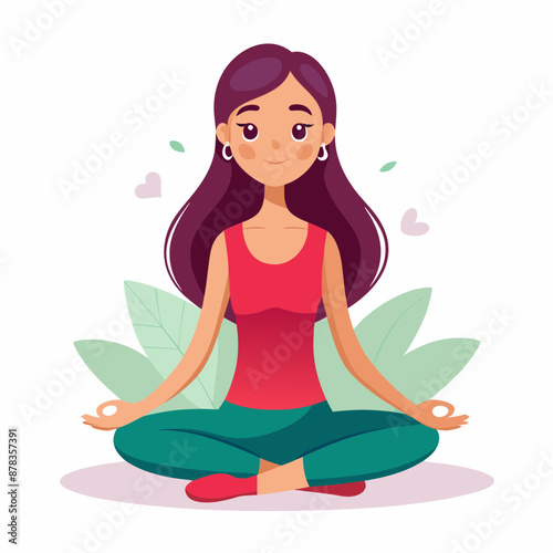 yoga woman in lotus pose