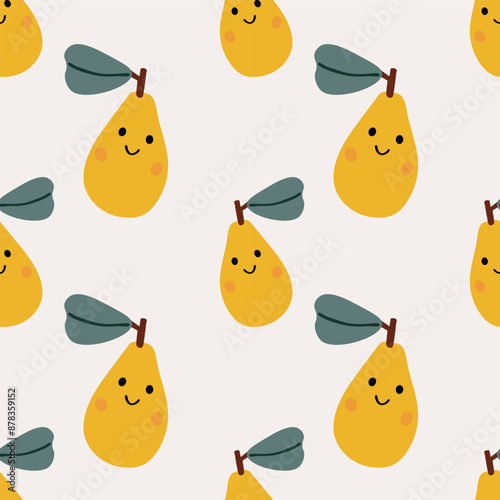 Smile fruits vector ilustration seamless patern.Great for textile,fabric,wrapping paper,and any print.