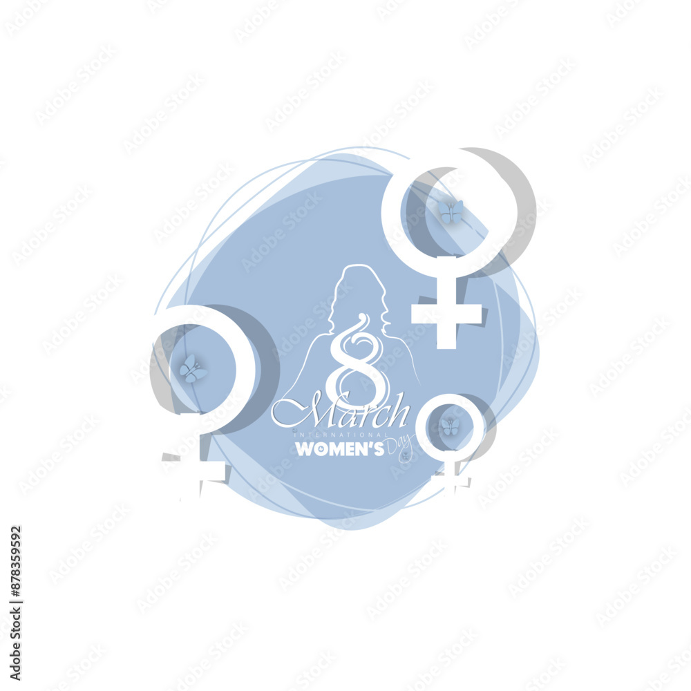 International Women's Day greeting card- 8 march. International Women's Day greeting card- 8 march.