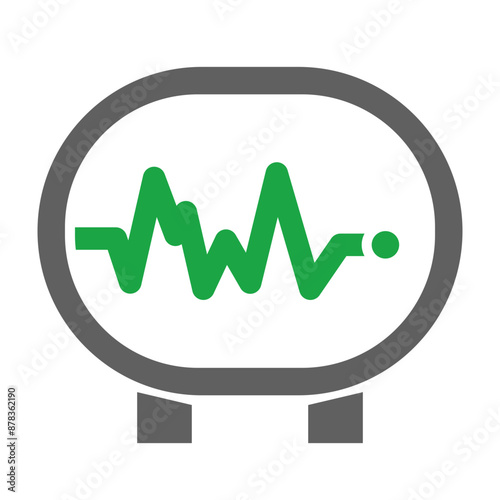 Electrocardiogram Glyph Two Color Icon