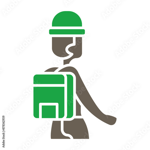 Tourist Glyph Two Color Icon