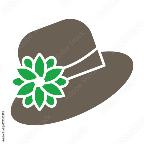 Hat Glyph Two Color Icon