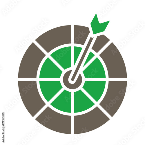 Dartboard Glyph Two Color Icon