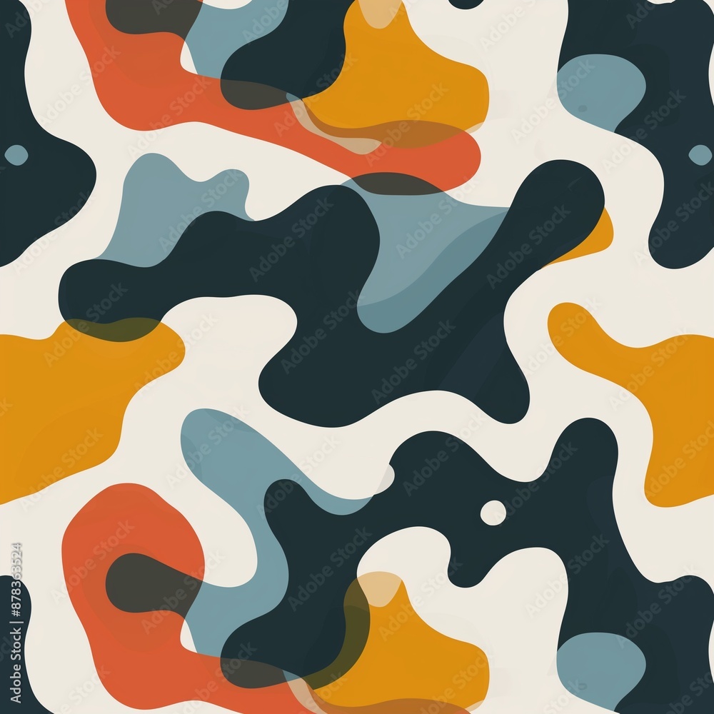 Seamless abstract organic pattern with flowing liquid shapes and dynamic colors. Ideal for contemporary backgrounds and artistic designs. Seamless abstract organic pattern with flowing liquid shapes and dynamic colors. Ideal for contemporary backgrounds and artistic designs.