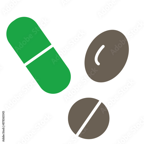 Capsules Glyph Two Color Icon