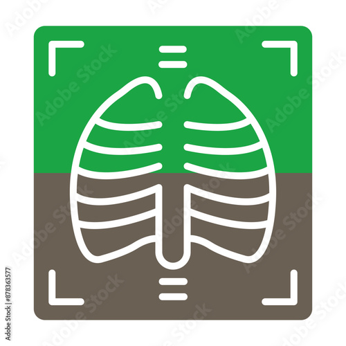 X Ray Glyph Two Color Icon