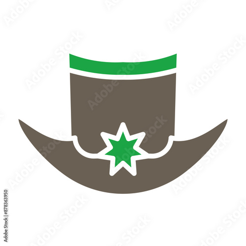 Hat Glyph Two Color Icon