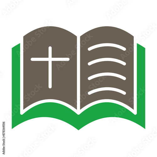 Bible Glyph Two Color Icon