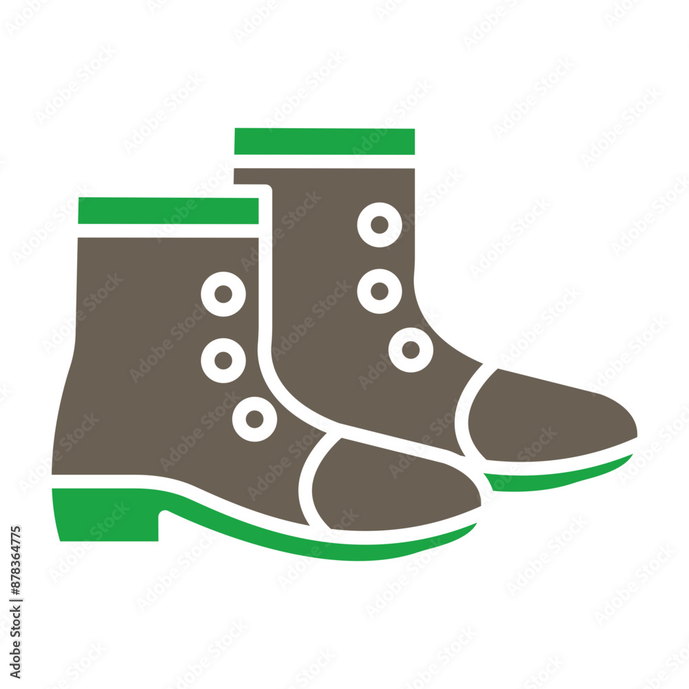 Boot Glyph Two Color Icon Boot Glyph Two Color Icon