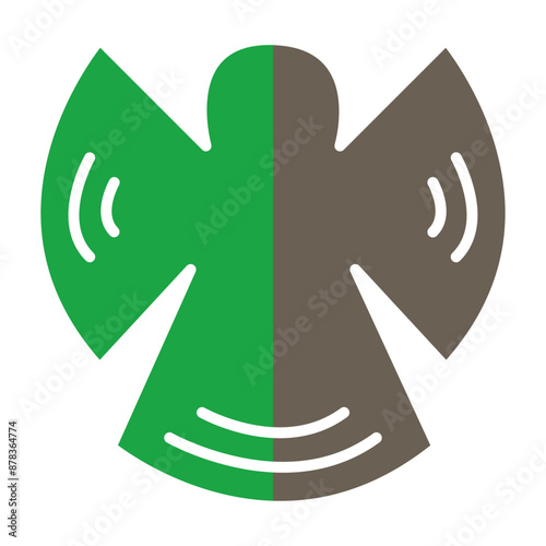 Angle Glyph Two Color Icon