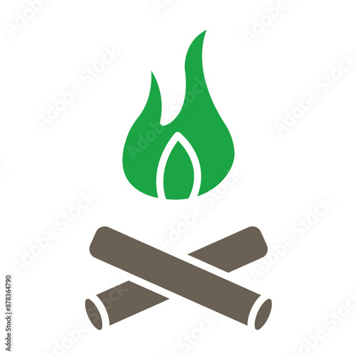 Bonefire Glyph Two Color Icon