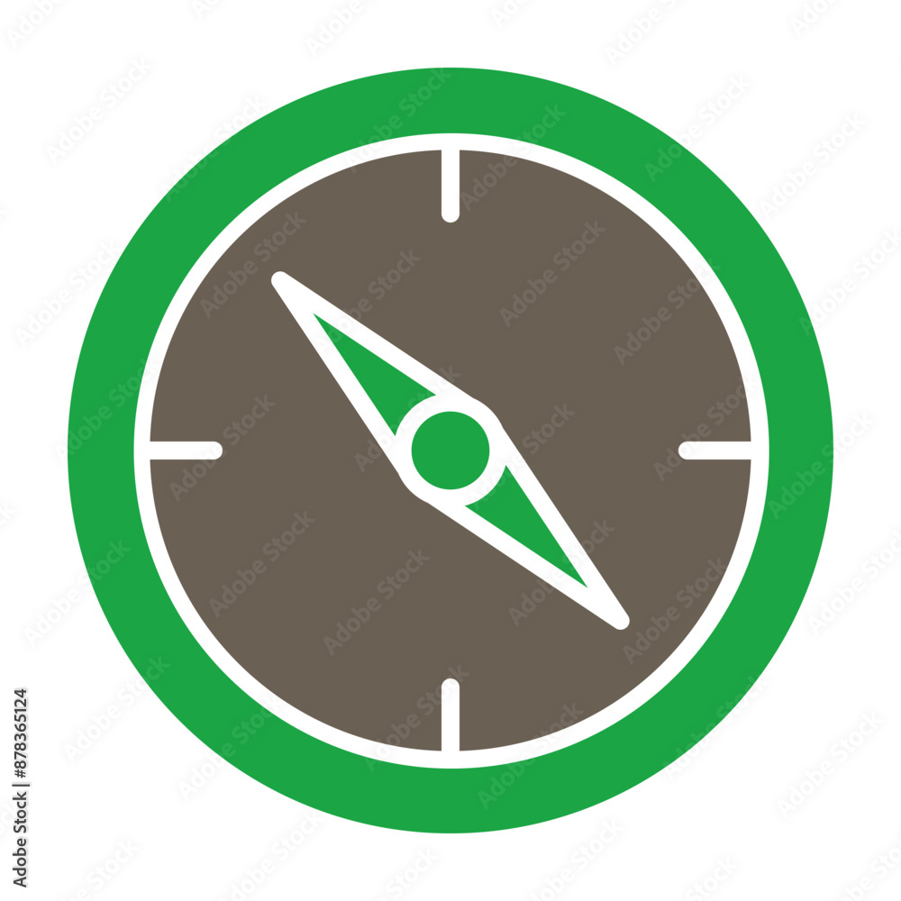 Compass Glyph Two Color Icon Compass Glyph Two Color Icon
