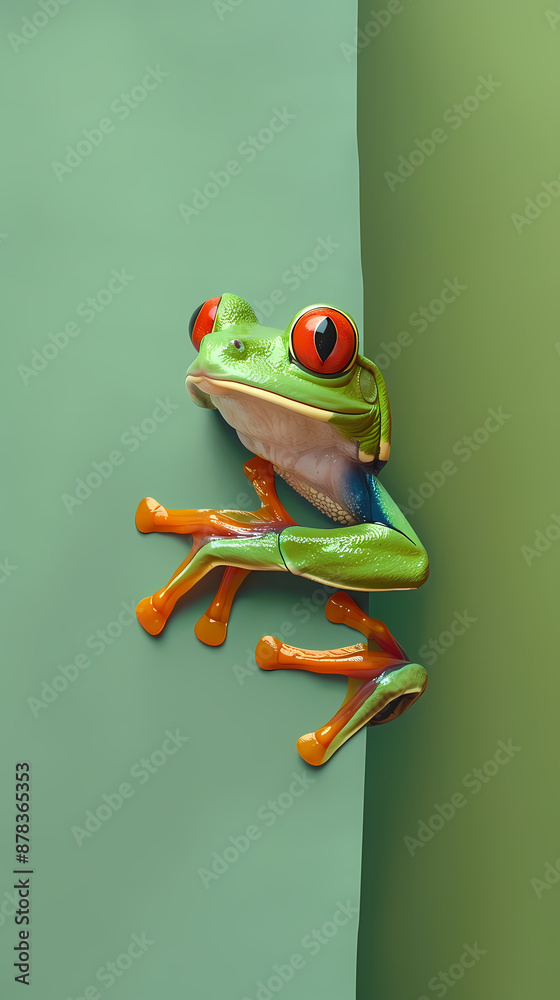 Naklejka premium A cute tree frog