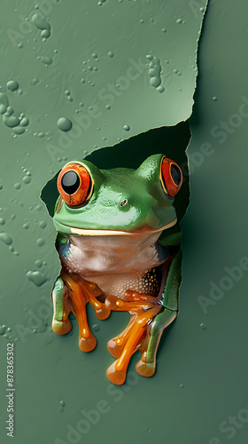 A cute tree frog photo