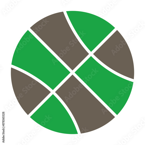 Basketball Glyph Two Color Icon