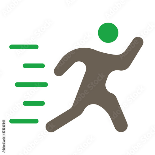 Running Glyph Two Color Icon
