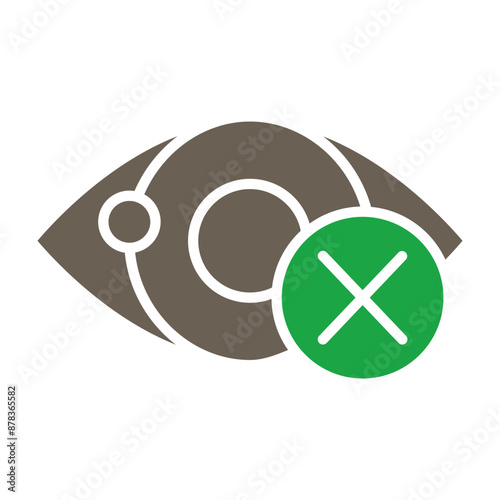 Blindness Glyph Two Color Icon