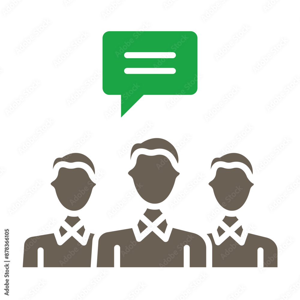 Discussion Glyph Two Color Icon Discussion Glyph Two Color Icon
