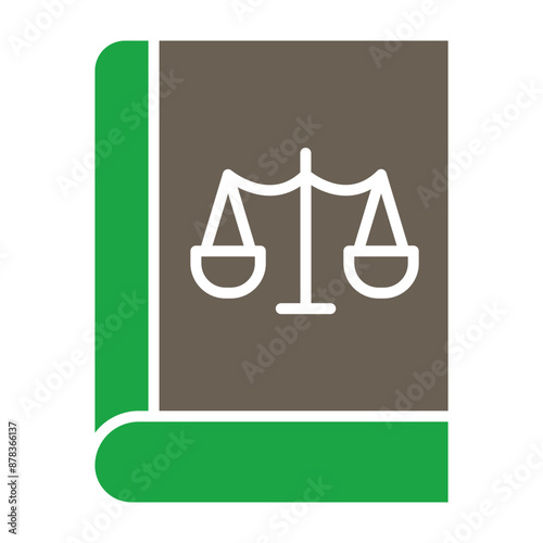 Book Glyph Two Color Icon