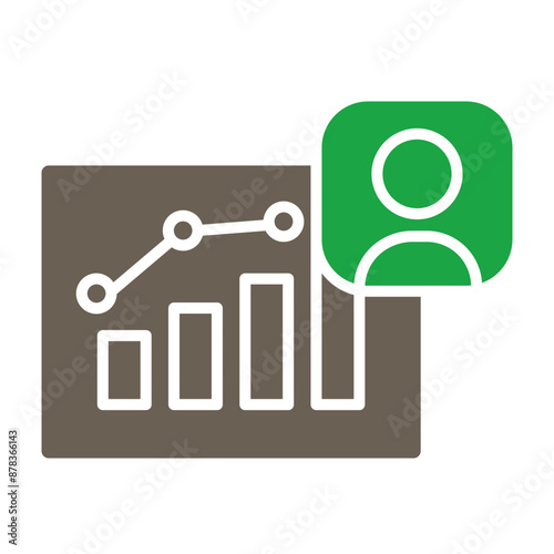 Demographic Glyph Two Color Icon
