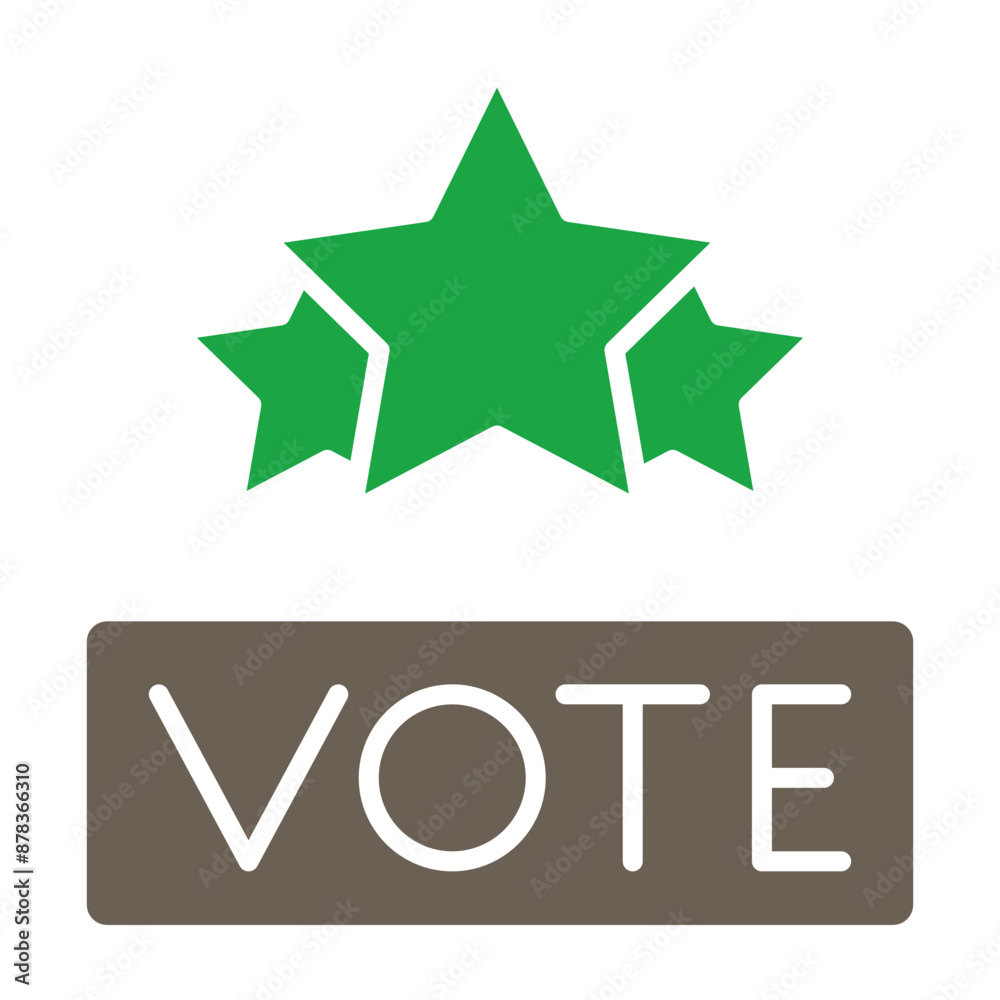 Rating Glyph Two Color Icon