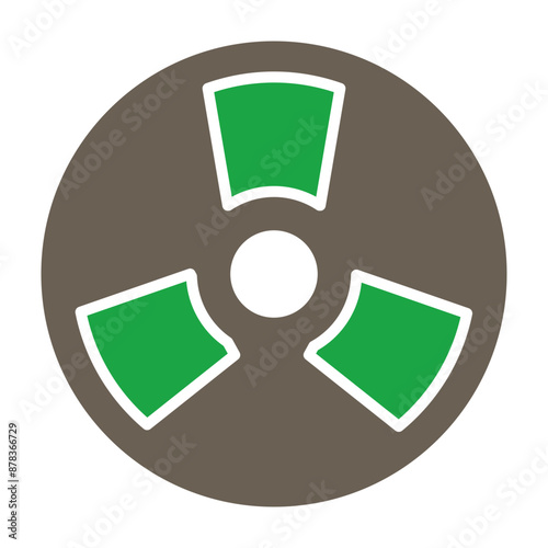 Radiation Glyph Two Color Icon
