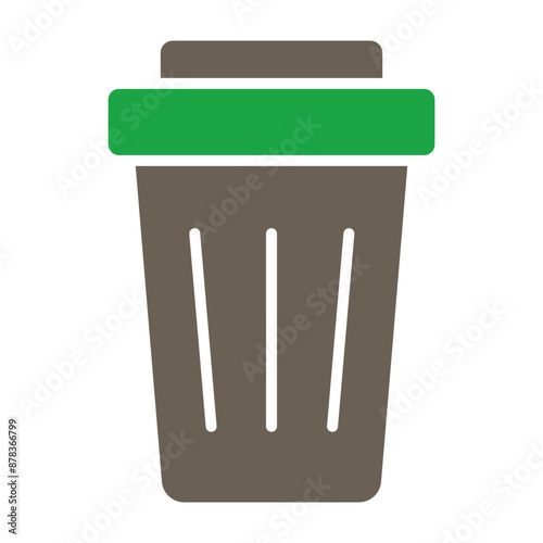 Trash Glyph Two Color Icon