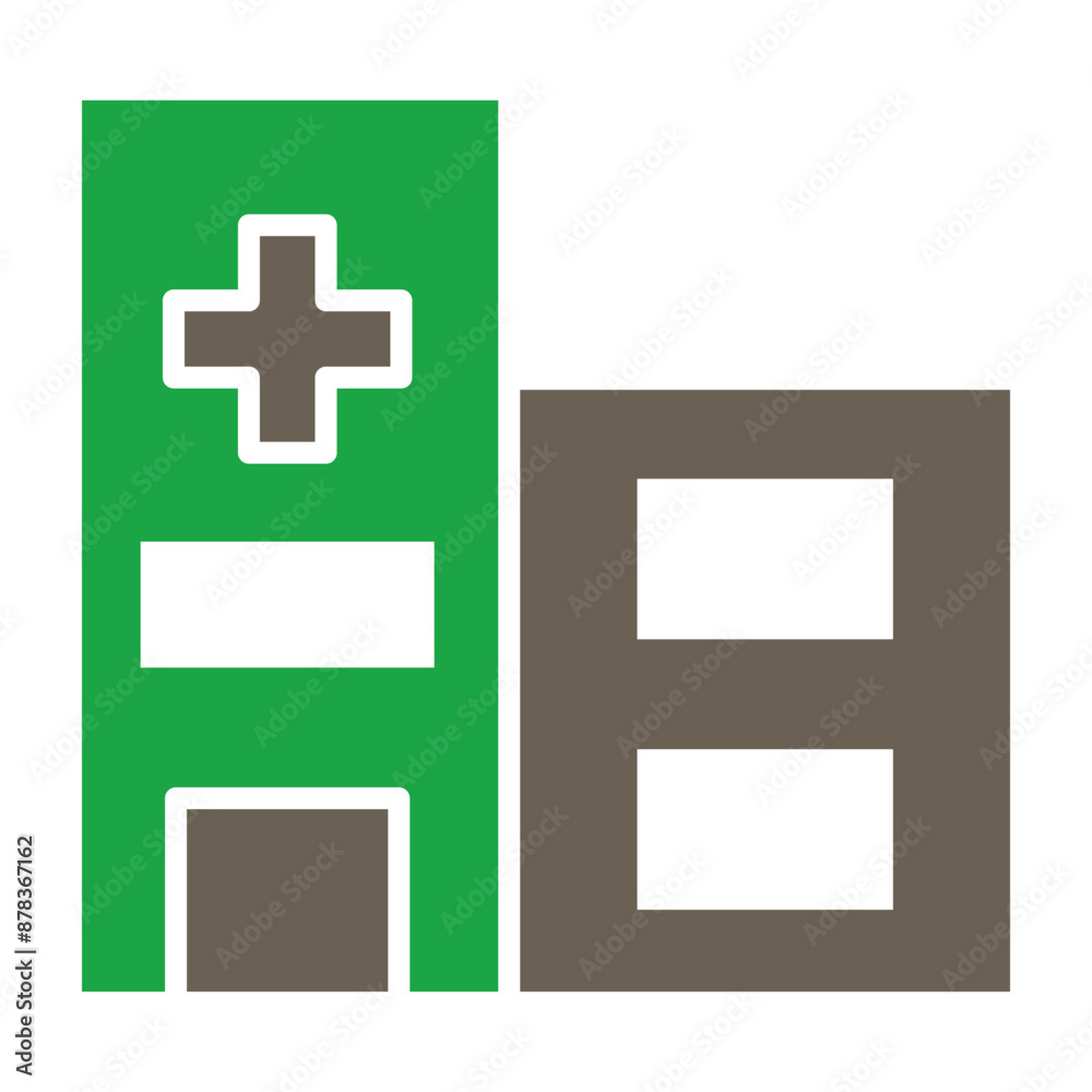 Obraz premium Clinic Glyph Two Color Icon
