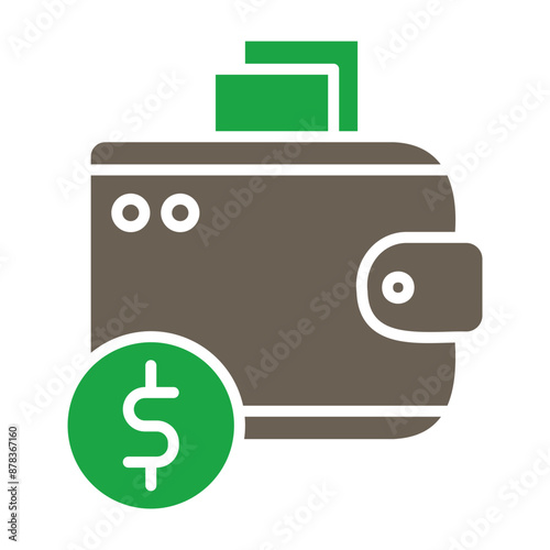 Wallet Glyph Two Color Icon