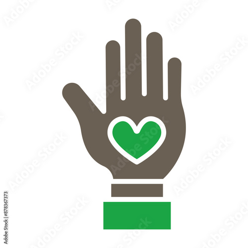 Kindness Glyph Two Color Icon