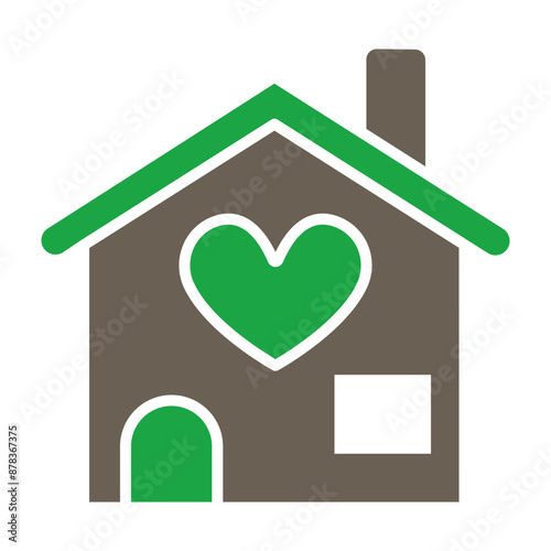 Shelter Glyph Two Color Icon