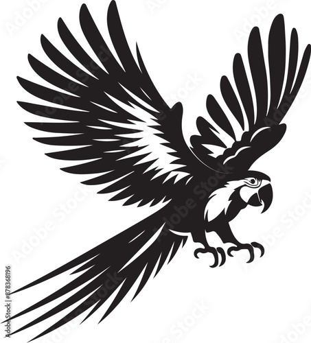 Parrot silhouette vector eps