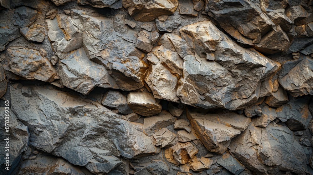 A close-up of rough, textured rock face with a variety of shapes and sizes. The natural pattern is perfect for backgrounds or textures. A close-up of rough, textured rock face with a variety of shapes and sizes. The natural pattern is perfect for backgrounds or textures.