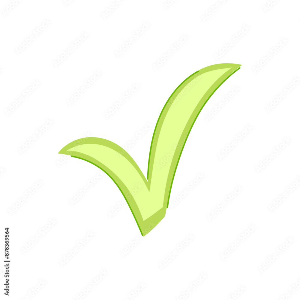 green check mark cartoon. graphic box, confirm button, vote choice green check mark sign. isolated symbol vector illustration green check mark cartoon. graphic box, confirm button, vote choice green check mark sign. isolated symbol vector illustration