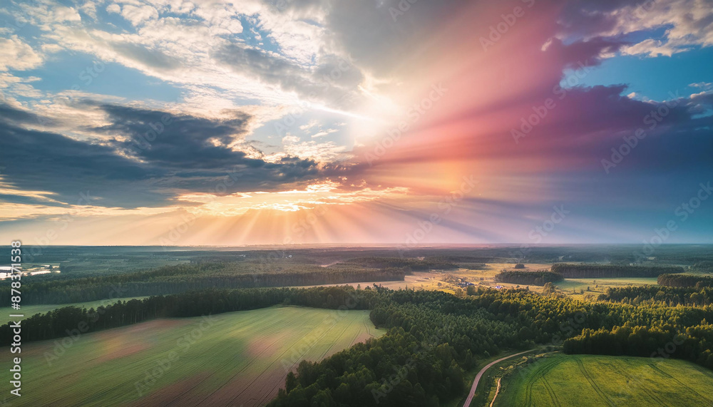 Obraz premium sunset in the mountains