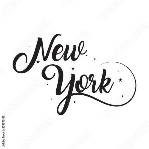 New york city lettering handwriting sign vector illustration. Vector art template. t shirt graphics, tee print design. EPS 10/AI