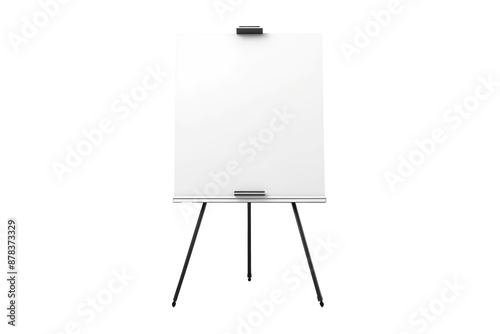 easel white board isolated on transparent background.