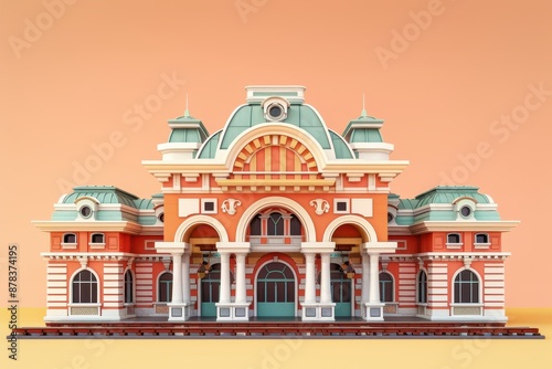 the facade of an art nouveau train station