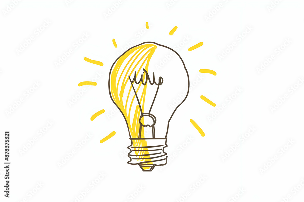 Creative illustration of a light bulb symbolizing an idea, innovation, and inspiration, ideal for design and brainstorming themes. Creative illustration of a light bulb symbolizing an idea, innovation, and inspiration, ideal for design and brainstorming themes.