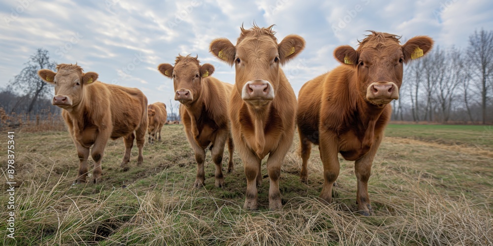 Bos Java cattle in a modern professional farm house, livestock industry Bos Java cattle in a modern professional farm house, livestock industry