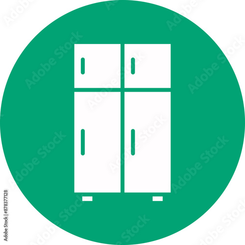 Freezer glyph circle icon