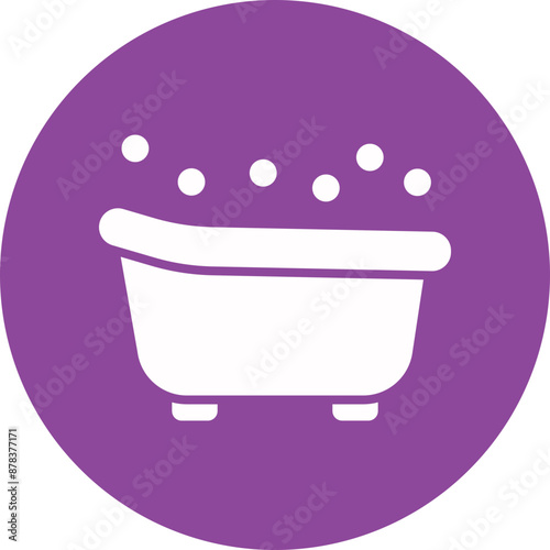 Ice Bath glyph circle icon
