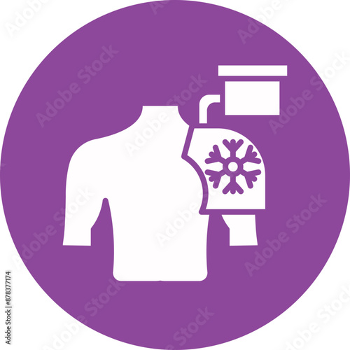 Cold Therapy Shoulder glyph circle icon