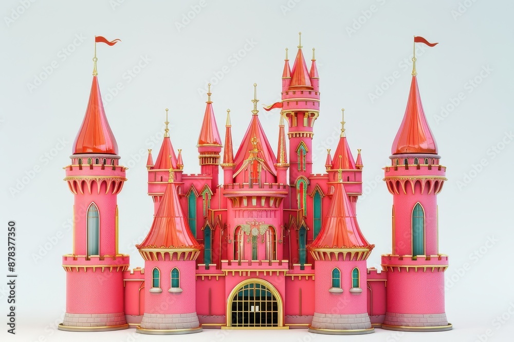 Fototapeta premium 3d illustration of art nouveau castle