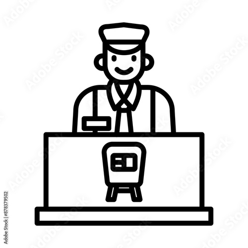 Information Desk line icon