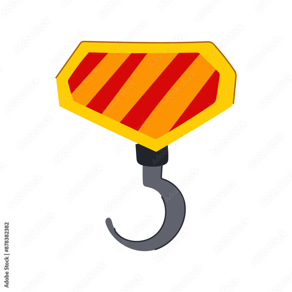 heavy crane hook cartoon. industry sign, logo industrial, building cable heavy crane hook sign. isolated symbol vector illustration heavy crane hook cartoon. industry sign, logo industrial, building cable heavy crane hook sign. isolated symbol vector illustration